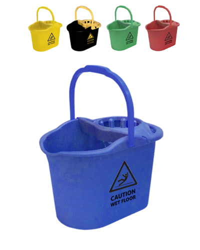 Cubo CAUTION COLORES con Escurridor. Azul